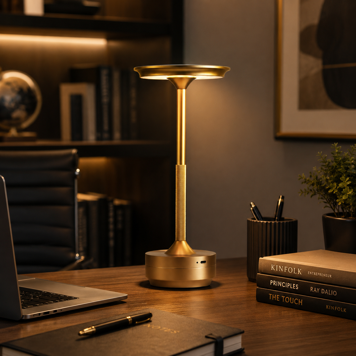 Rechargeable Wireless Table Lamp for Bedroom, Rechargeable, Touch Lamp, Camping Candle, Creative, USB-C, Desk Lamp