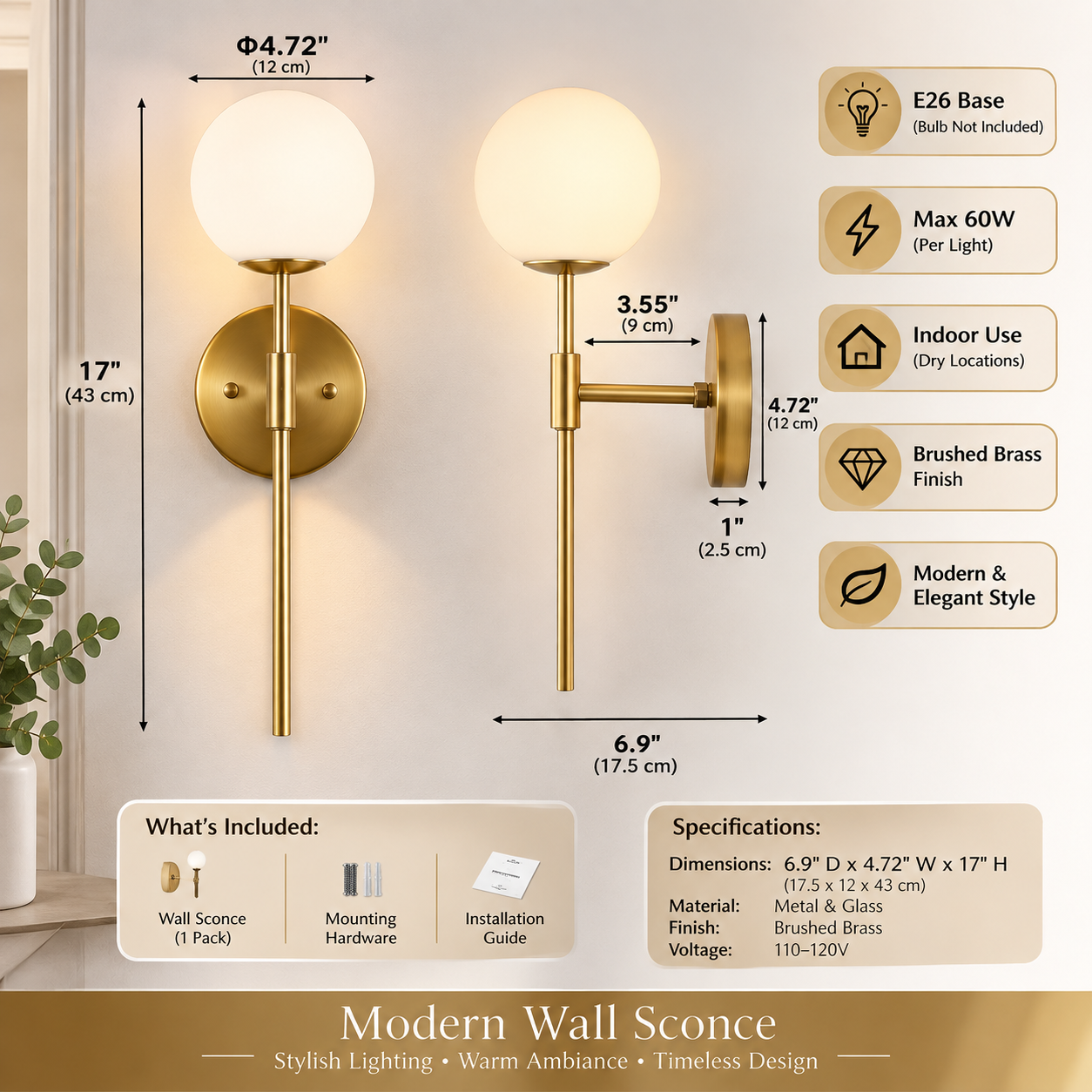 Nordic Creative LED Luxury Wall lamp Living room Metal Fashion Modern Minimalist Bedside Wall light Bedroom Lighting Fixtures