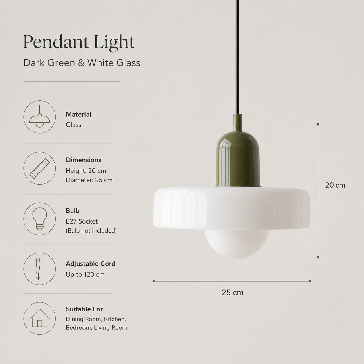 Nordic Glass Bauhaus Dining Room Chandelier