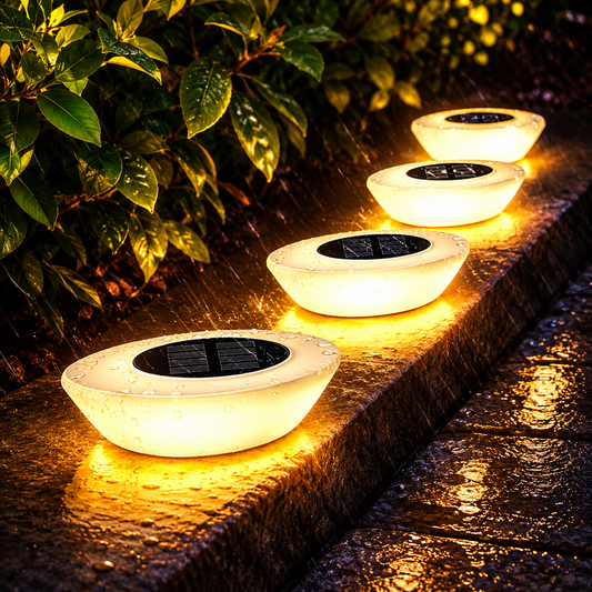 4 PCs Pack Solar Ground Lights,14LED Waterproof Outdoor Landscape Light, LED Lawn Lamp, for Garden Pathway Yard Deck Camping Decor