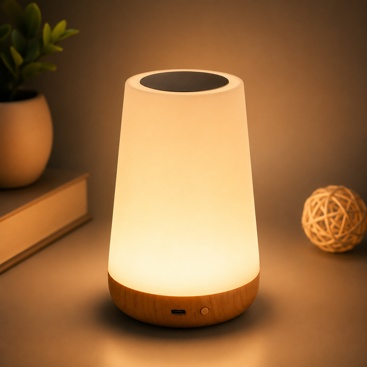13 Color Changing Night Light Touch USB Rechargeable Lamp with Remote Control
