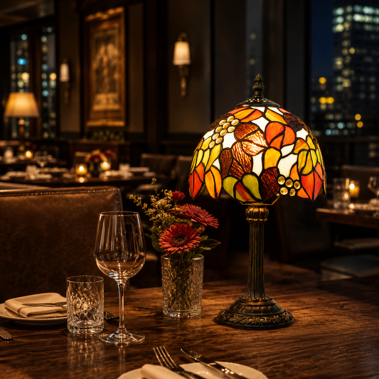 Beautiful Vintage Style Table Lamp Multi-Color Vintage Bedside Table Desk Lamp 8 Inch Wide Reading Light Decor