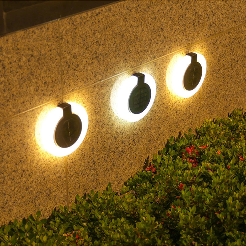 1 or 4 Pack Solar Outdoor Lights, LED Waterproof Atmosphere Light, Warm White Lamp, for Garden Fence Buried Lawn Porch Walkway Deco