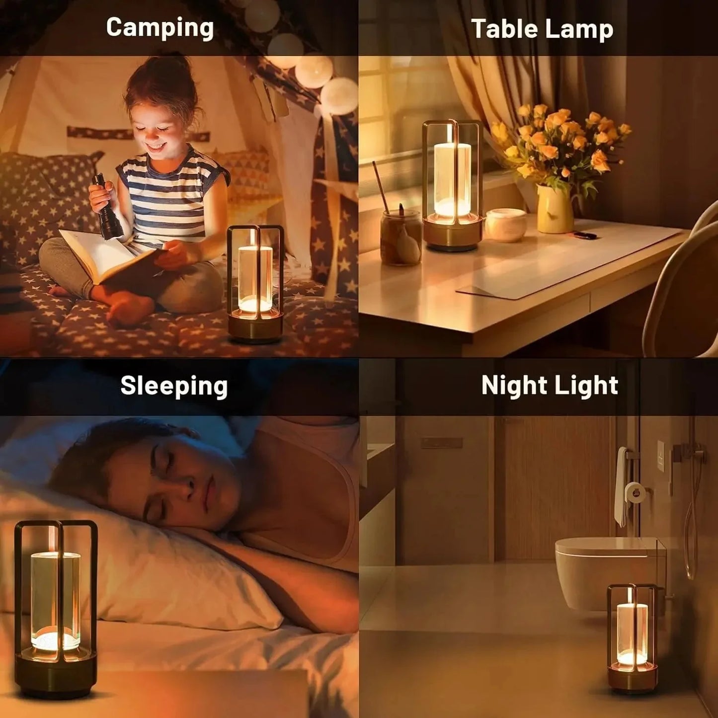Nightlight Rechargeable Led Cordless Table Lamp Desk Lamps