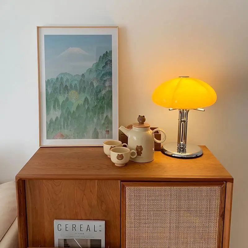 Korean Bauhaus Bedroom Mushroom Desk Lamp