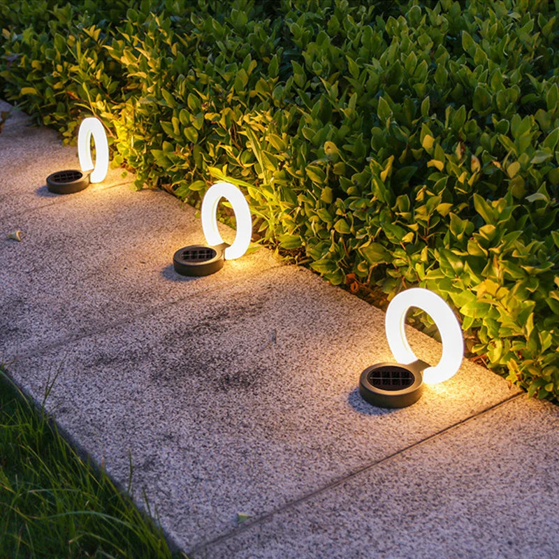 1 or 4 Pack Solar Outdoor Lights, LED Waterproof Atmosphere Light, Warm White Lamp, for Garden Fence Buried Lawn Porch Walkway Deco
