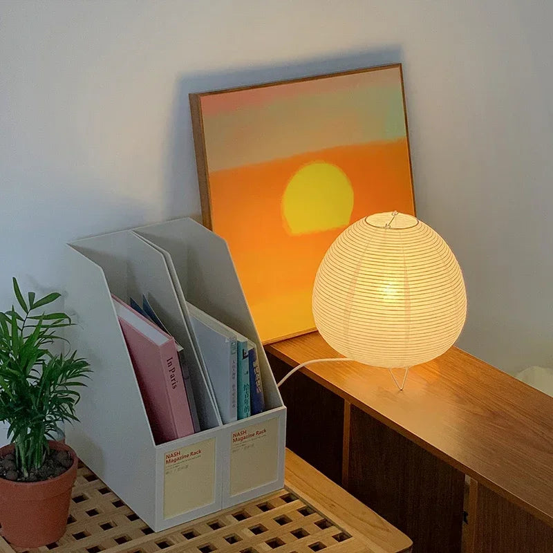 Japanese Lantern Led Table Lamp Living Room Bedroom Bedside