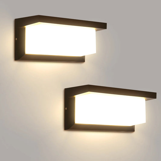 LED Vintage Rectangle Wall Lamp Indoor Outdoor Decorative Lighting for Porch Living Room Bedroom Court Balcony Home Decor