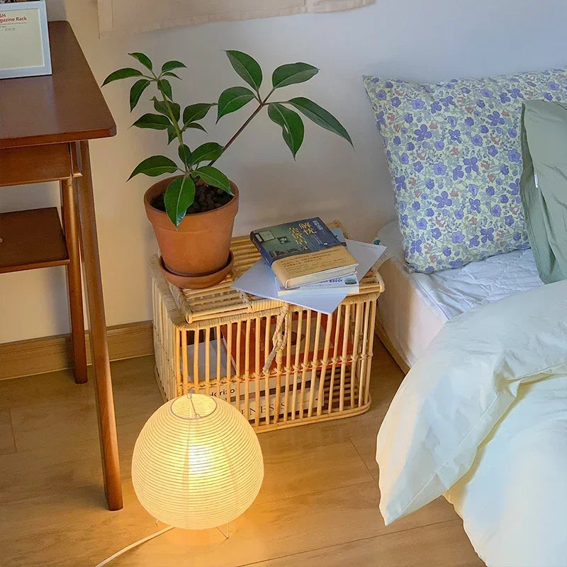 Japanese Lantern Led Table Lamp Living Room Bedroom Bedside