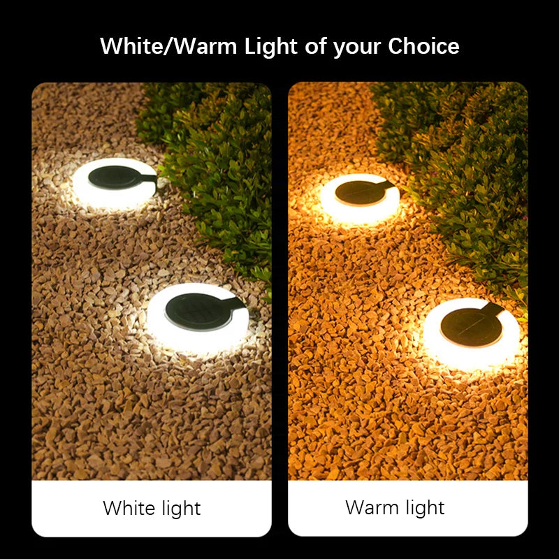 1 or 4 Pack Solar Outdoor Lights, LED Waterproof Atmosphere Light, Warm White Lamp, for Garden Fence Buried Lawn Porch Walkway Deco