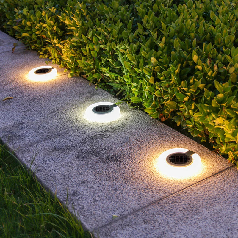1 or 4 Pack Solar Outdoor Lights, LED Waterproof Atmosphere Light, Warm White Lamp, for Garden Fence Buried Lawn Porch Walkway Deco