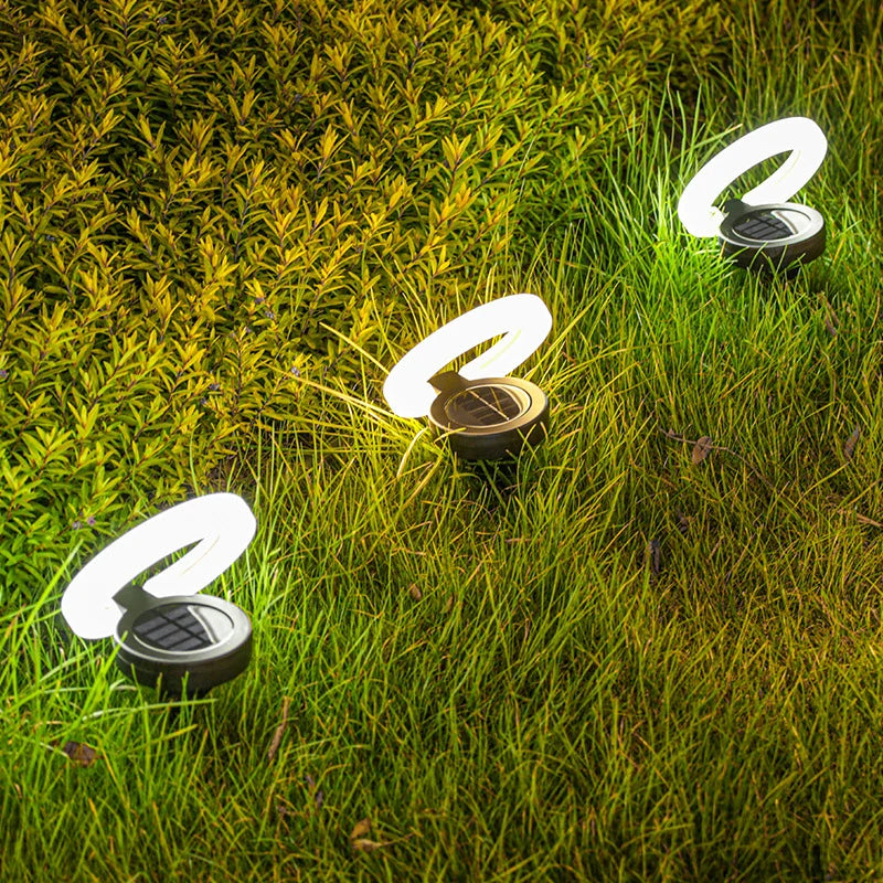 1 or 4 Pack Solar Outdoor Lights, LED Waterproof Atmosphere Light, Warm White Lamp, for Garden Fence Buried Lawn Porch Walkway Deco