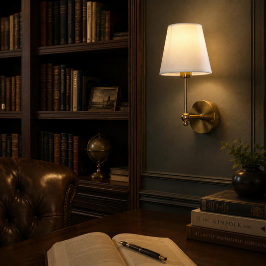 American Retro Wall Lamp Bedroom Bedside Lamp Bathroom Mirror Lamp Luster Luxury Sconce Fabric lampShade TV Wall Lights Fixtures