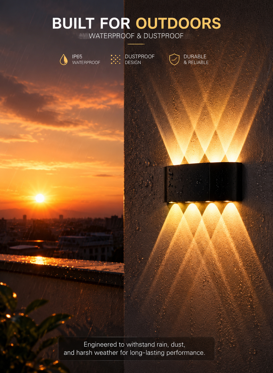 LED Wall Lamp 4/6/8/10 Outdoor Wall Lamps Up And Down