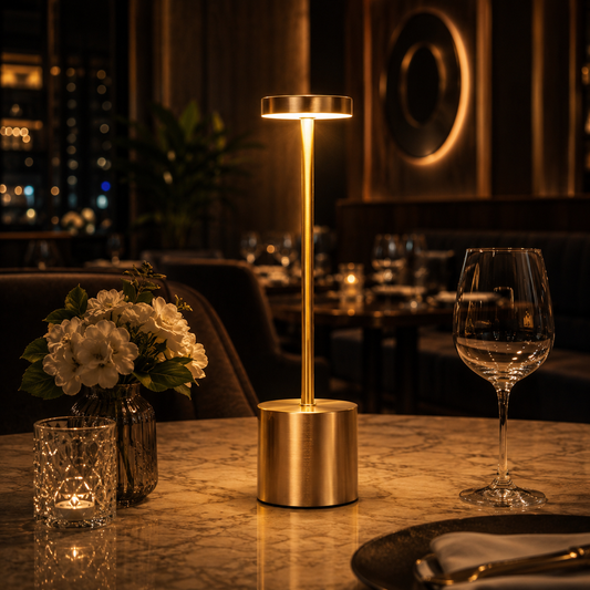 Simple LED Rechargeable Touch Metal Table Lamp Three Color Bedside Creative Ambient Light Bar Outdoor Decoration Night